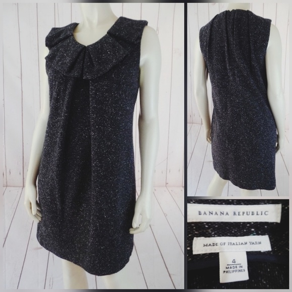 Banana Republic Dresses & Skirts - Banana Republic Dress 4 Charcoal Heather Wool Silk